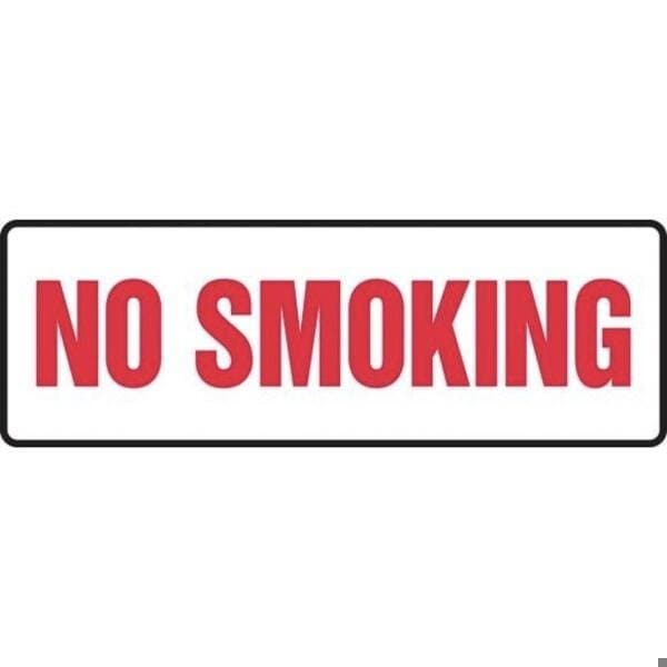 Accuform SAFETY SIGN NO SMOKING 4 X 12 PLASTIC MSMK528VP - main